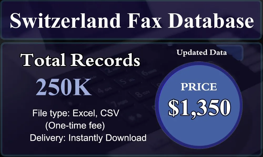 Switzerland Fax Database