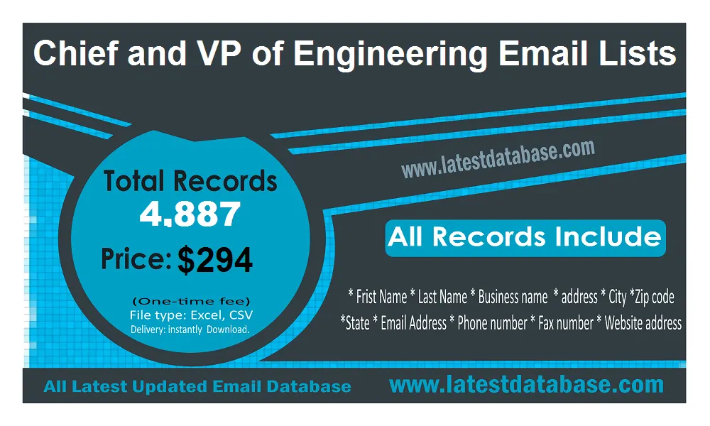 VP Engineering Email Lists