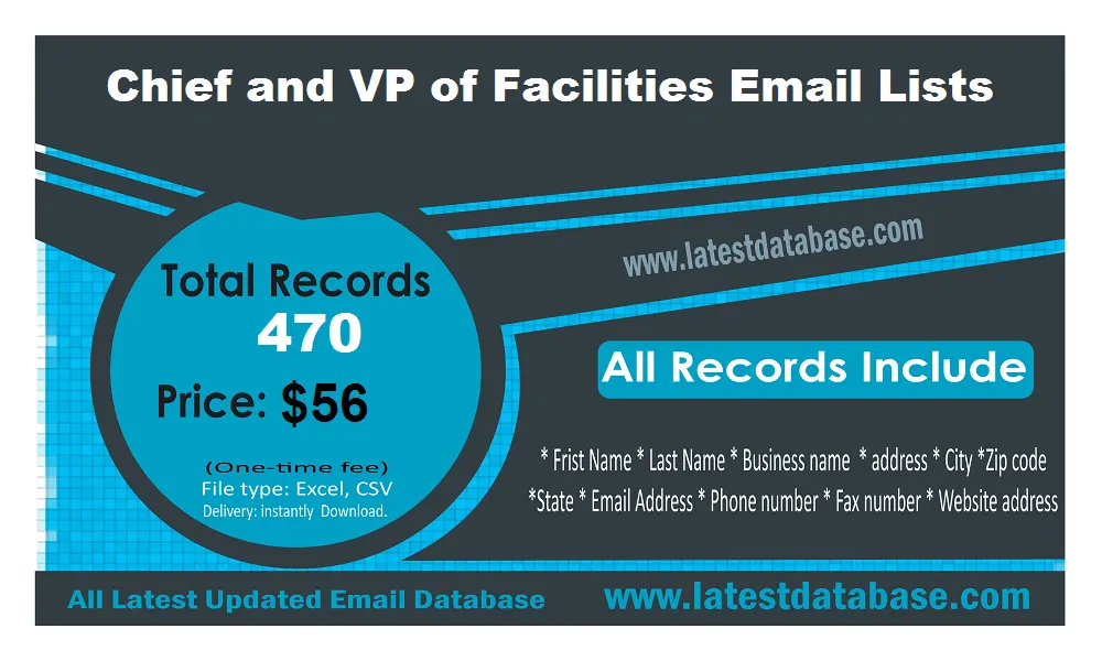 VP Facility Manager Email Lists