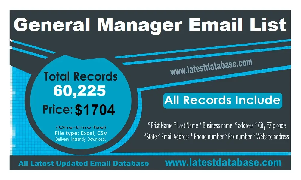 General Manager Email List