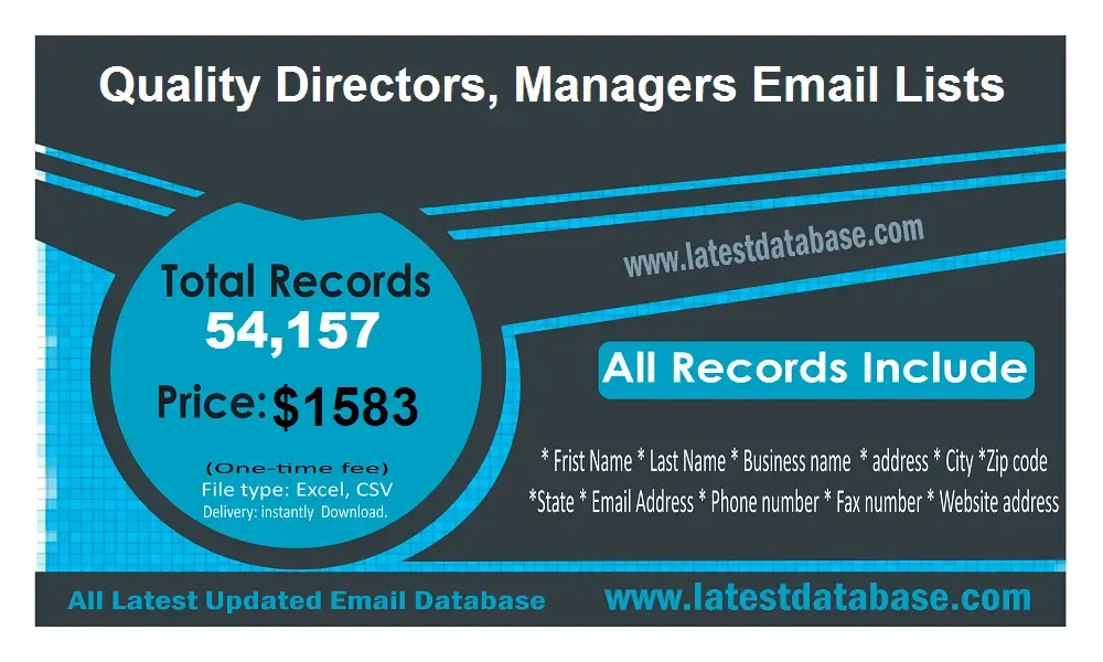 Quality Directors Email Lists