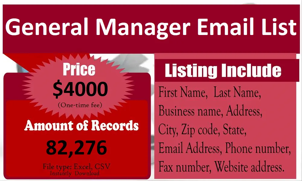 General-Manager-Email-List