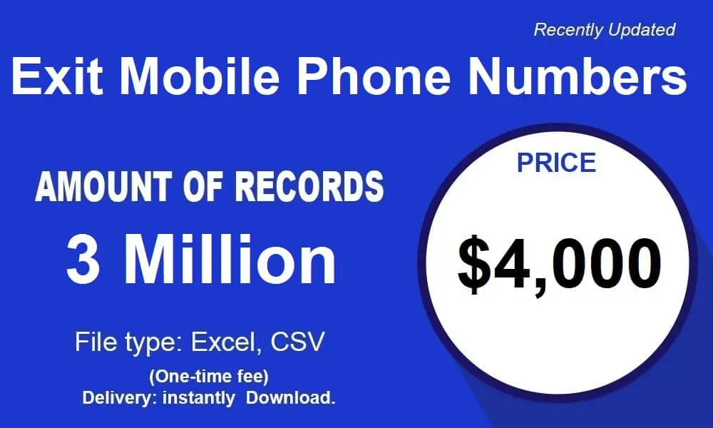 Exit Mobile Phone Numbers