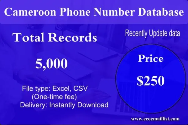 Cameroon Phone Number Database