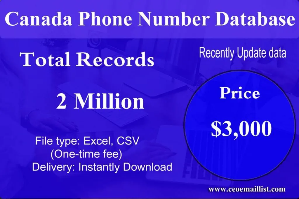 Canada Phone Number Database
