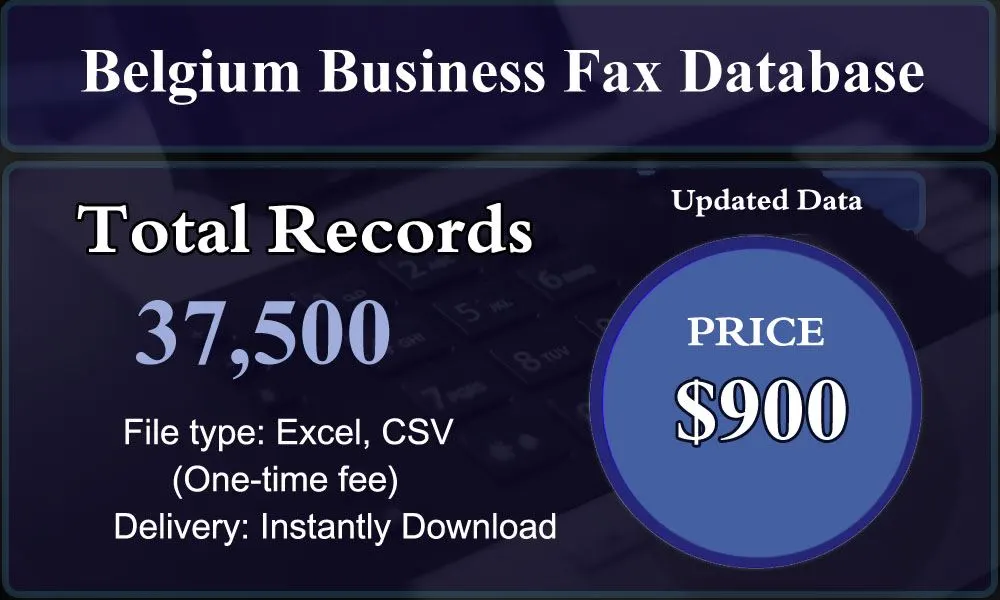 Belgium Business Fax Database