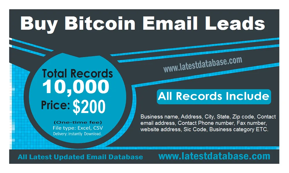 Buy Bitcoin Email Leads