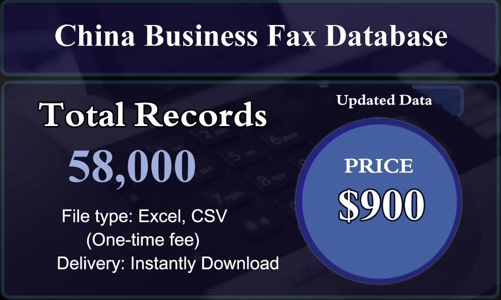 China Business Fax Database