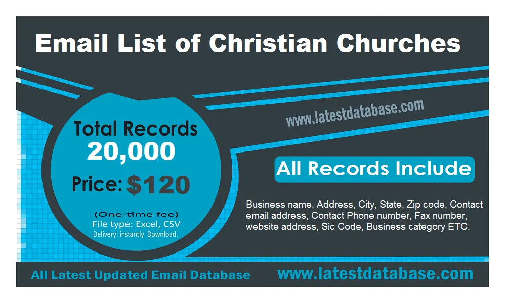 Email List of Christian Churches