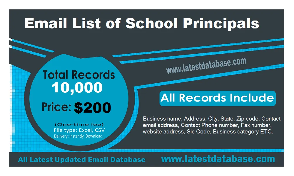 Email List of School Principals