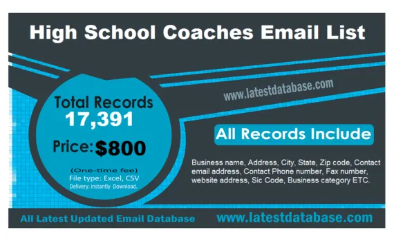 High School Coaches Email List