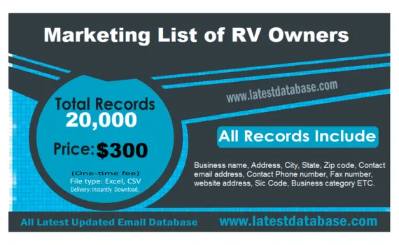 Marketing List of RV Owners
