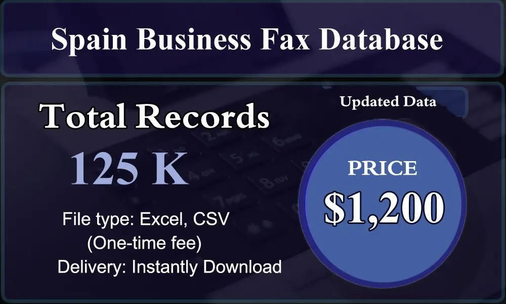 Spain Business Fax Database